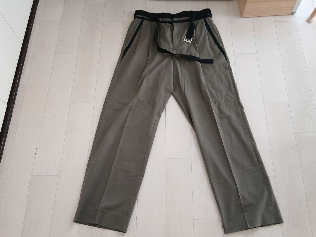 sacai サカイ21AW Suiting Pants ベルテッドパンツ　3