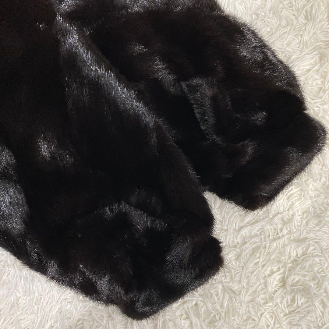 なめし◎✨美品✨サガミンク ミンクファー 毛皮 デミバフミンク 総丈83　11号