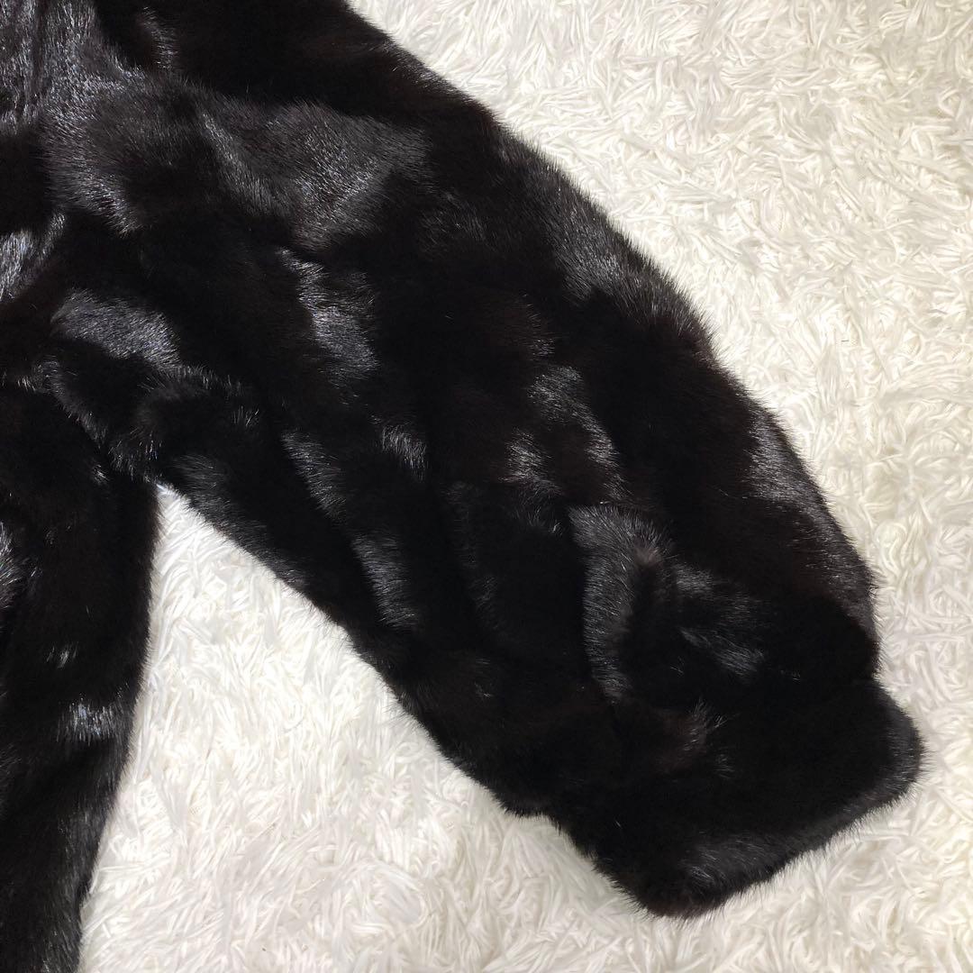 なめし◎✨美品✨サガミンク ミンクファー 毛皮 デミバフミンク 総丈83　11号