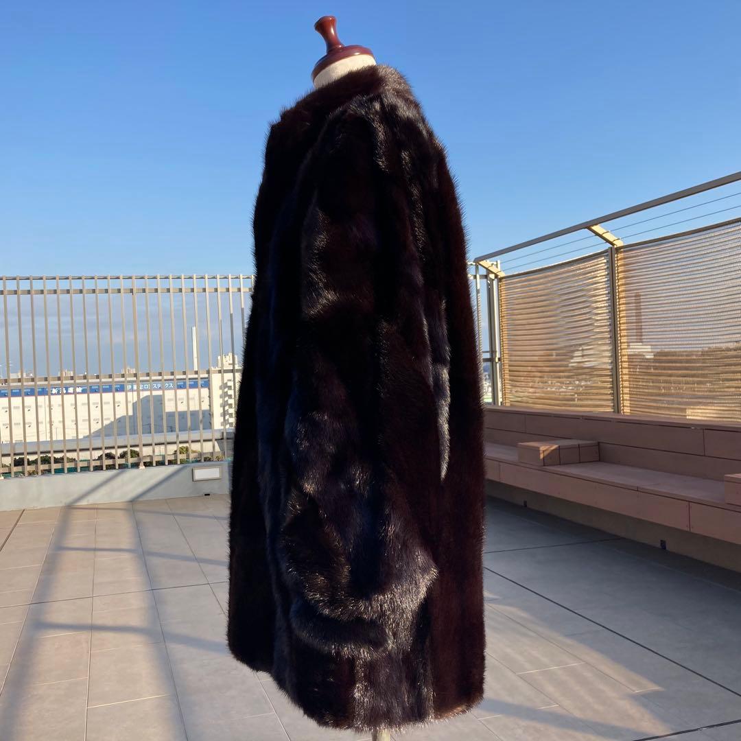 なめし◎✨美品✨サガミンク ミンクファー 毛皮 デミバフミンク 総丈83　11号