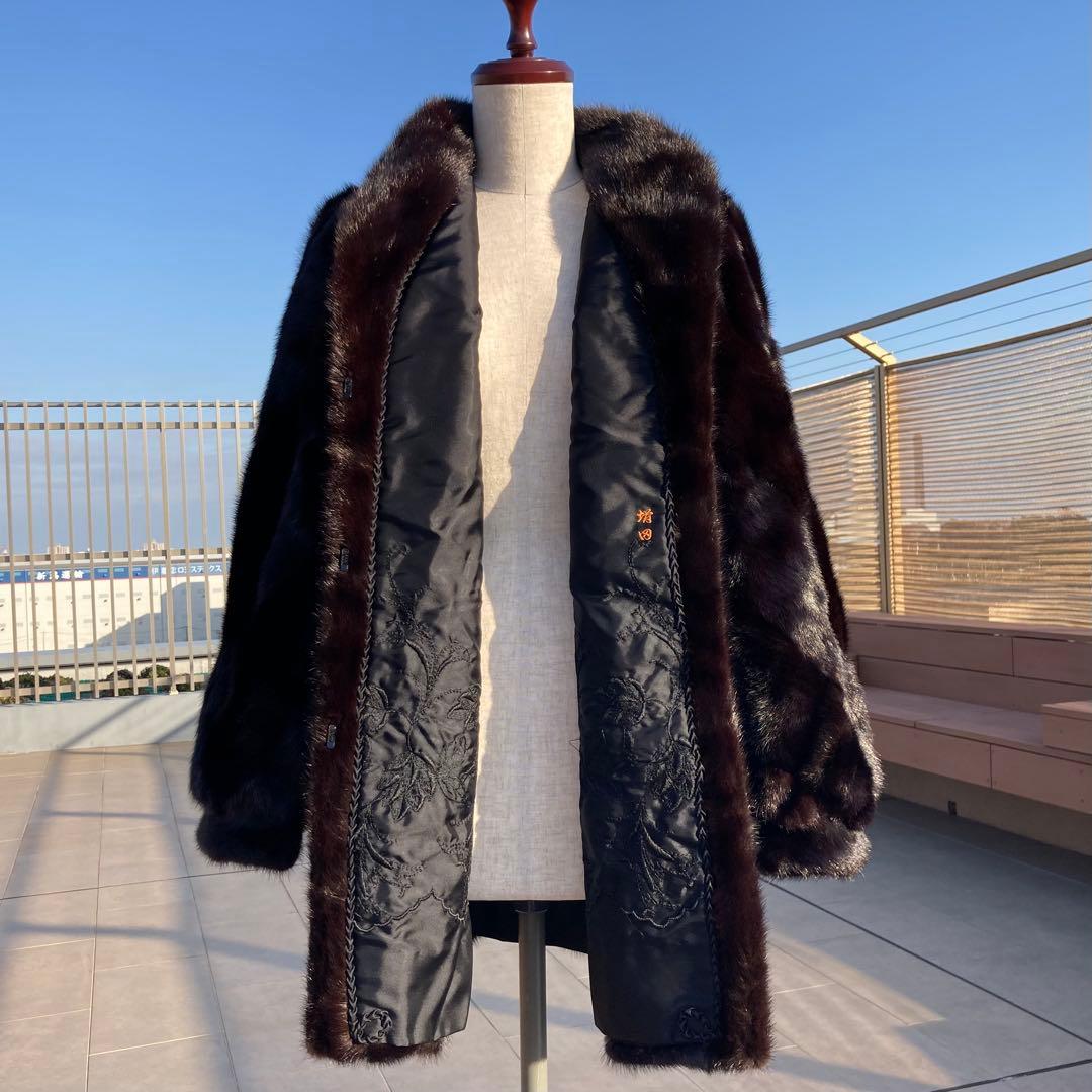 なめし◎✨美品✨サガミンク ミンクファー 毛皮 デミバフミンク 総丈83　11号