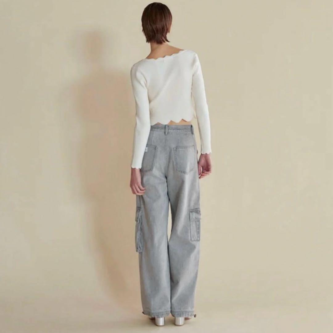 【新品】searoomlynn LOOSEカーゴデニムパンツ　グレー　即完売品