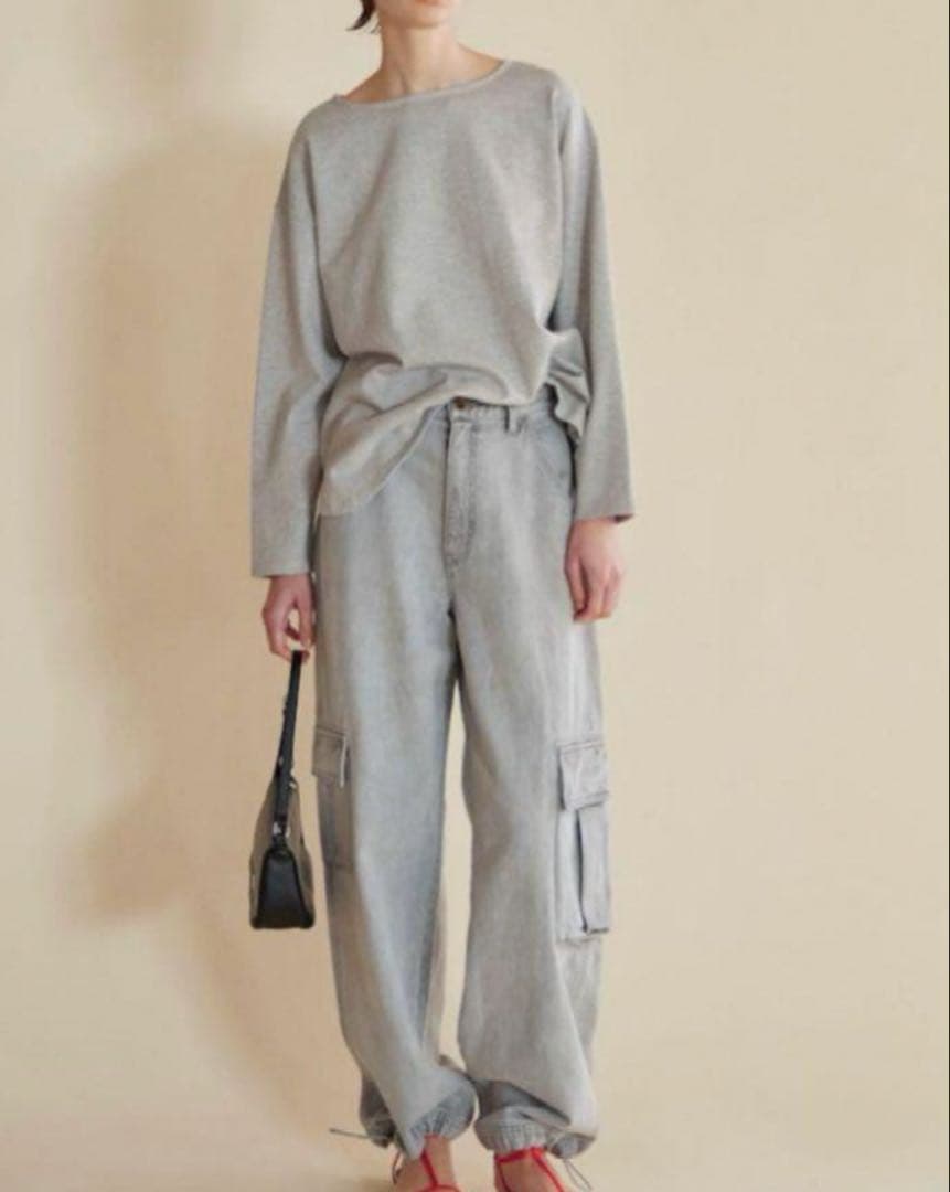 【新品】searoomlynn LOOSEカーゴデニムパンツ　グレー　即完売品