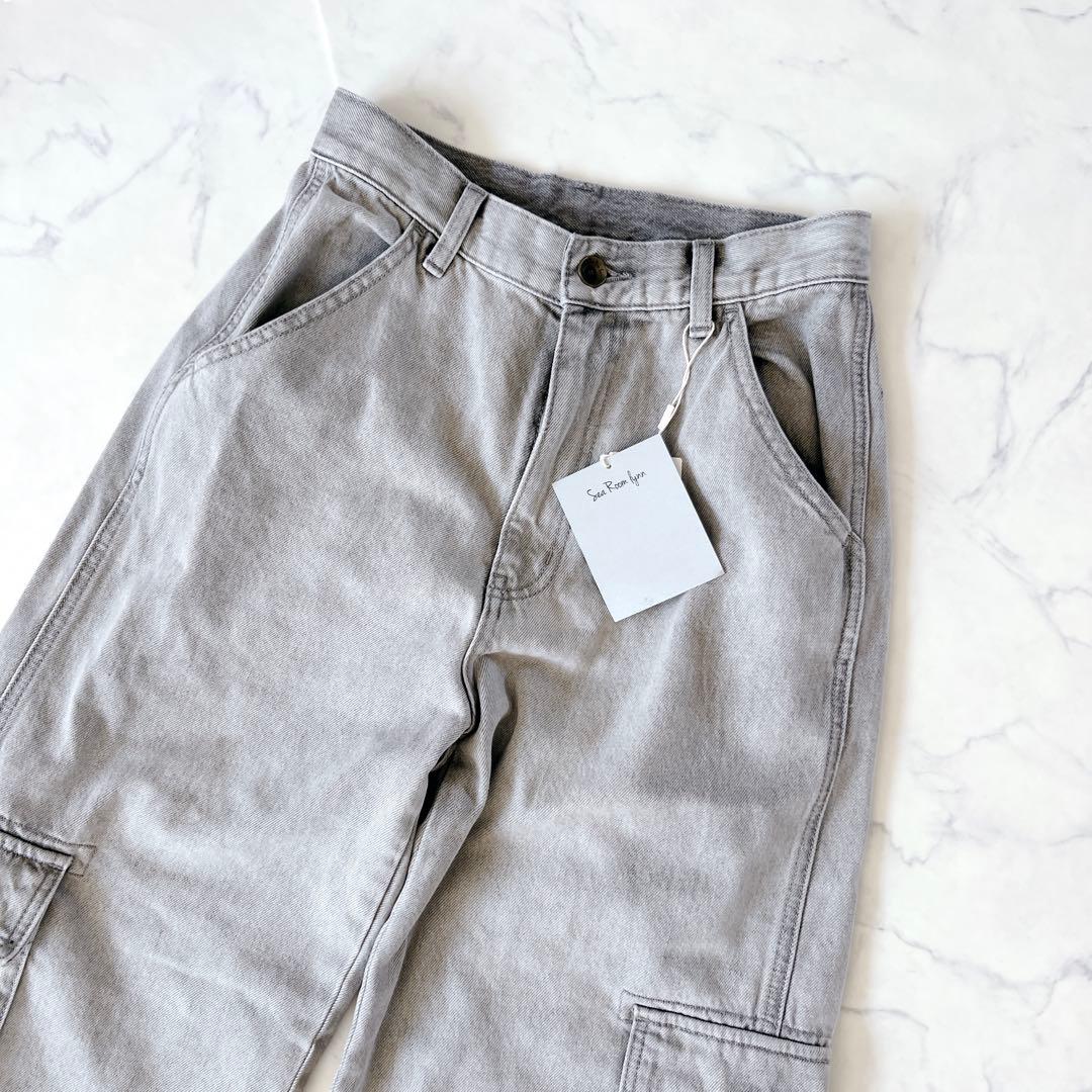 【新品】searoomlynn LOOSEカーゴデニムパンツ　グレー　即完売品