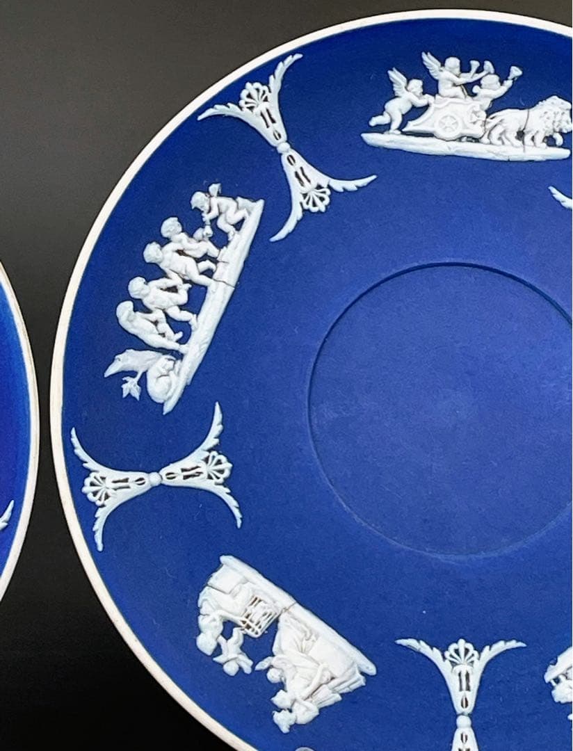 【希少】アンティーク オールドウェッジウッド ジャスパーウェア カップ ソーサー