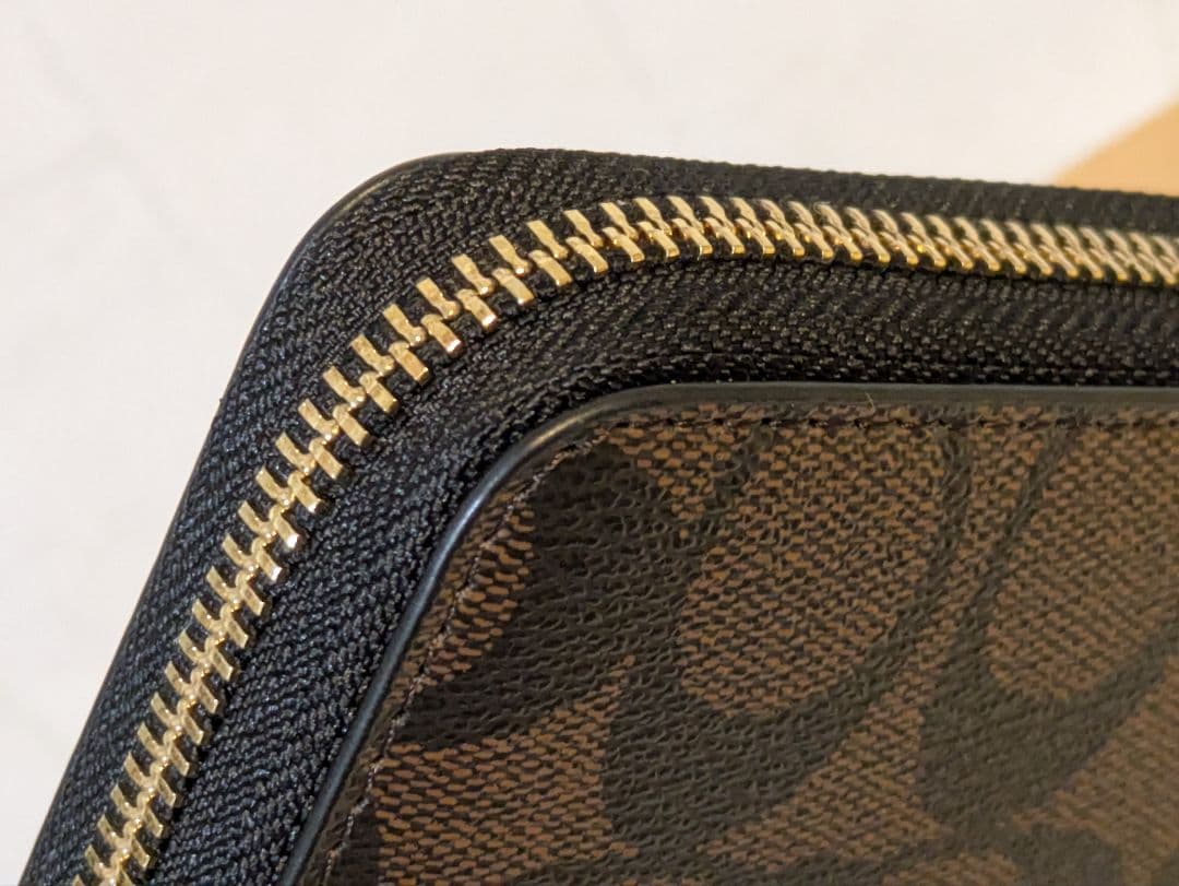 新品♥未使用 COACH C4452 IMAA8 長財布 ブラウン×ブラック