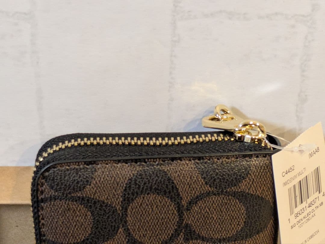 新品♥未使用 COACH C4452 IMAA8 長財布 ブラウン×ブラック