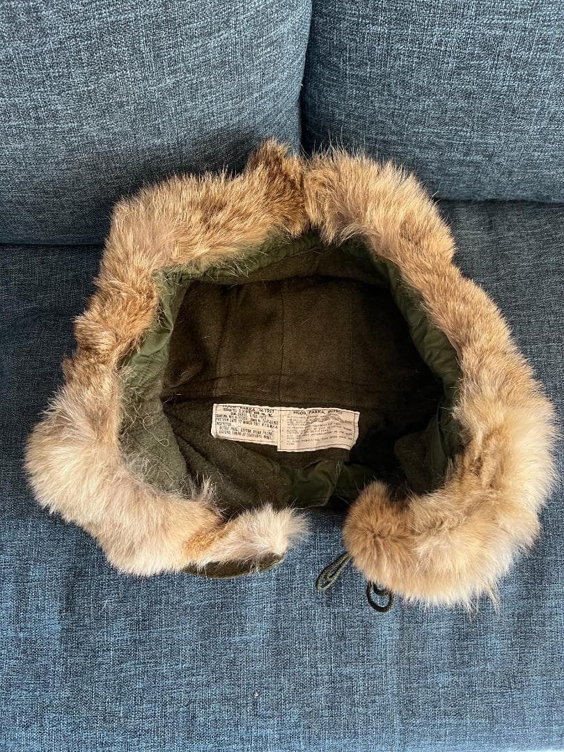 【希少】米軍実物 M51 M65 コヨーテファー フード 1952