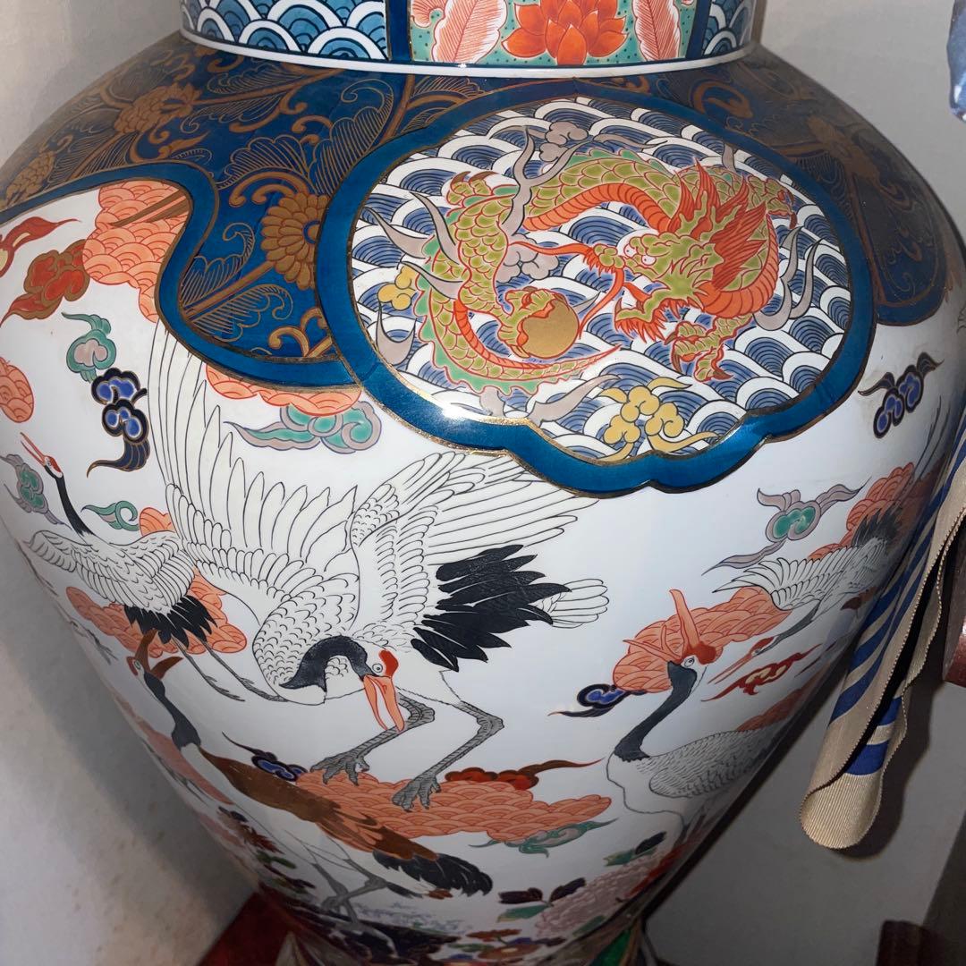 有田焼　沈香壺　約115㎝　飾壺　飾壷　置物　骨董　ヴィンテージ　オブジェ