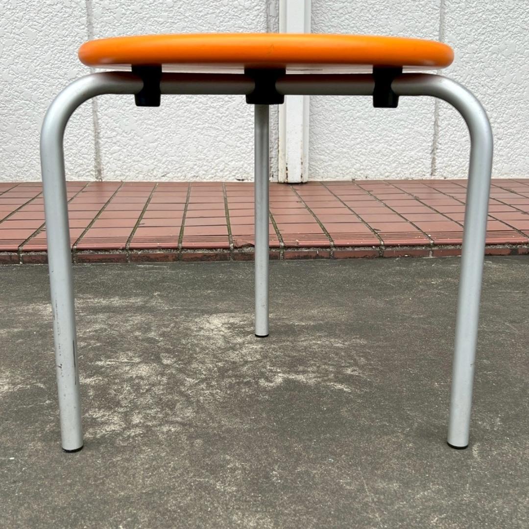 arflex スツール 丸椅子 オレンジ座面 イタリア製 デザイナーズ モダン