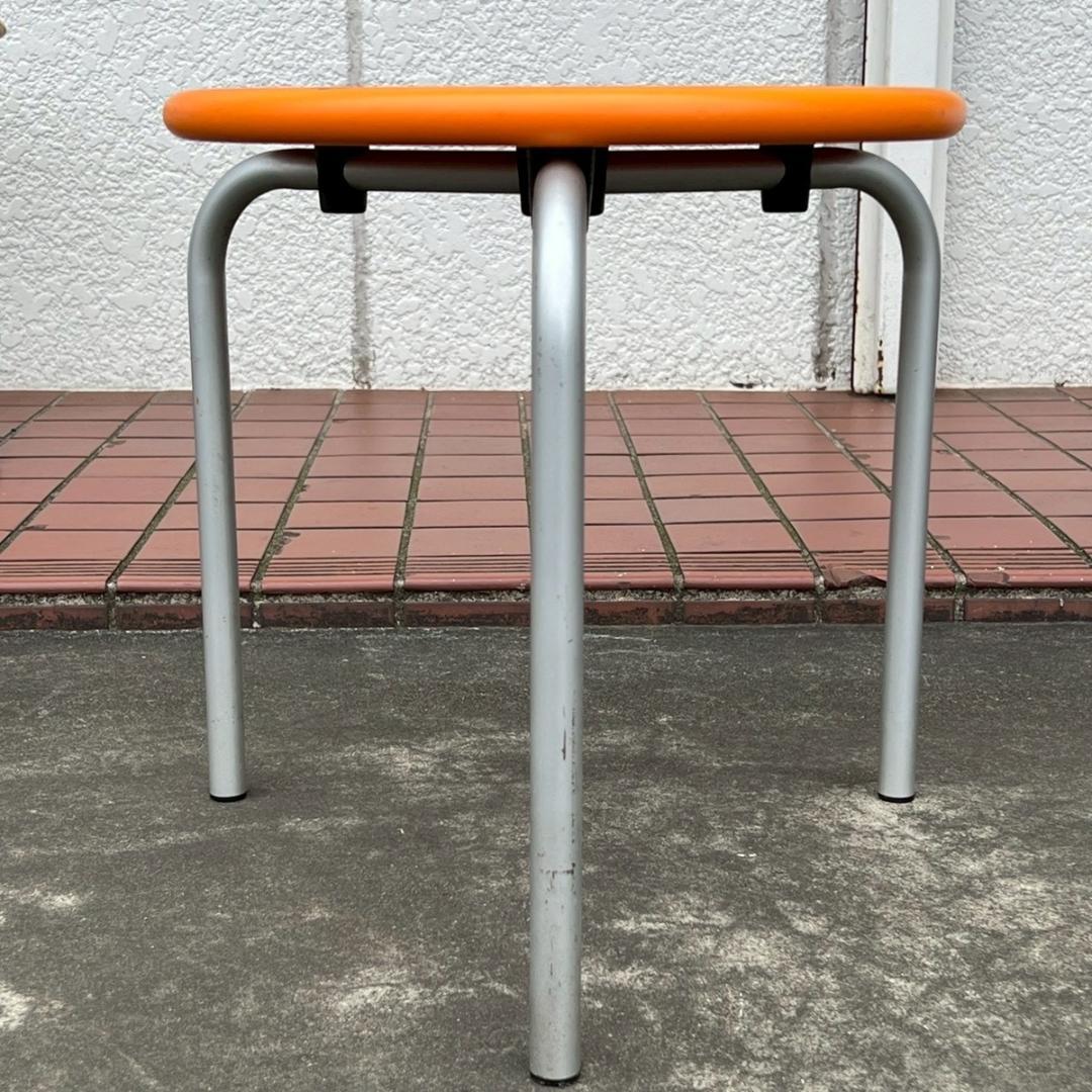 arflex スツール 丸椅子 オレンジ座面 イタリア製 デザイナーズ モダン