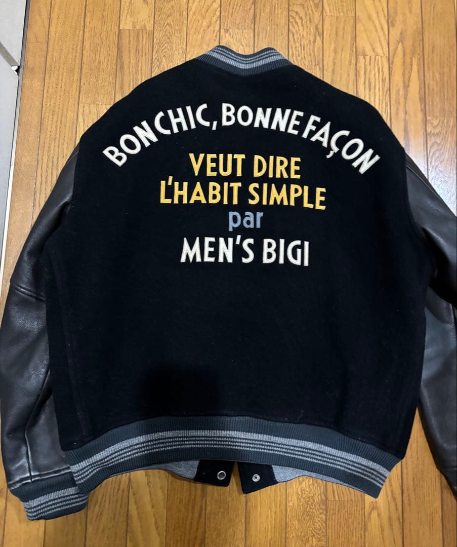 美品　MEN’S BIGI 1985年　限定　スタジャン　黒　L ビンテージ