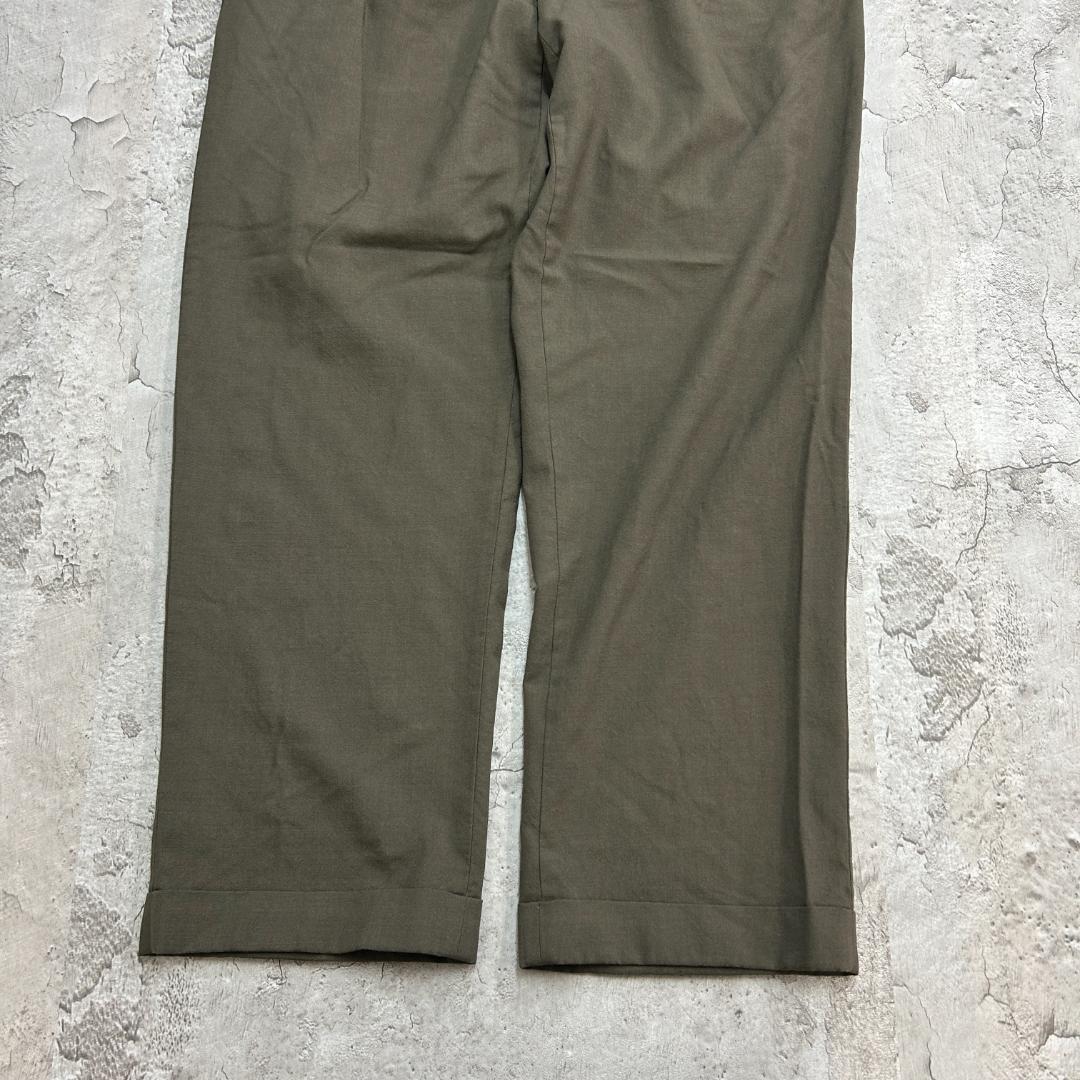 お*肉様 ローレンラルフローレン　２タック　プレッピー　スラックス　古着　カーキ
