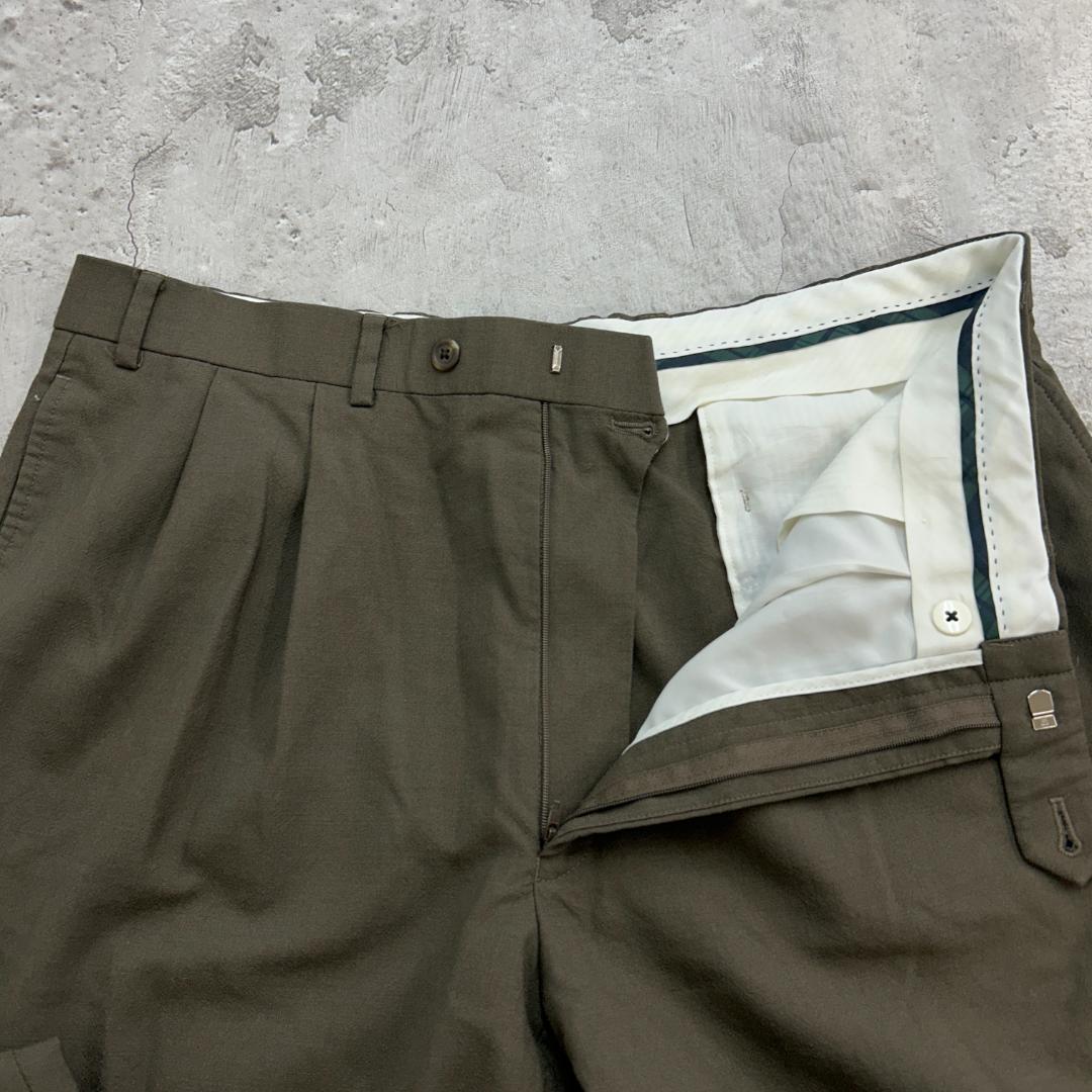お*肉様 ローレンラルフローレン　２タック　プレッピー　スラックス　古着　カーキ