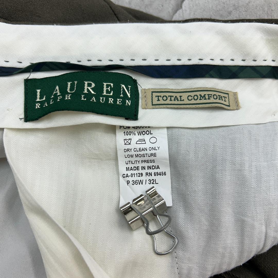 お*肉様 ローレンラルフローレン　２タック　プレッピー　スラックス　古着　カーキ