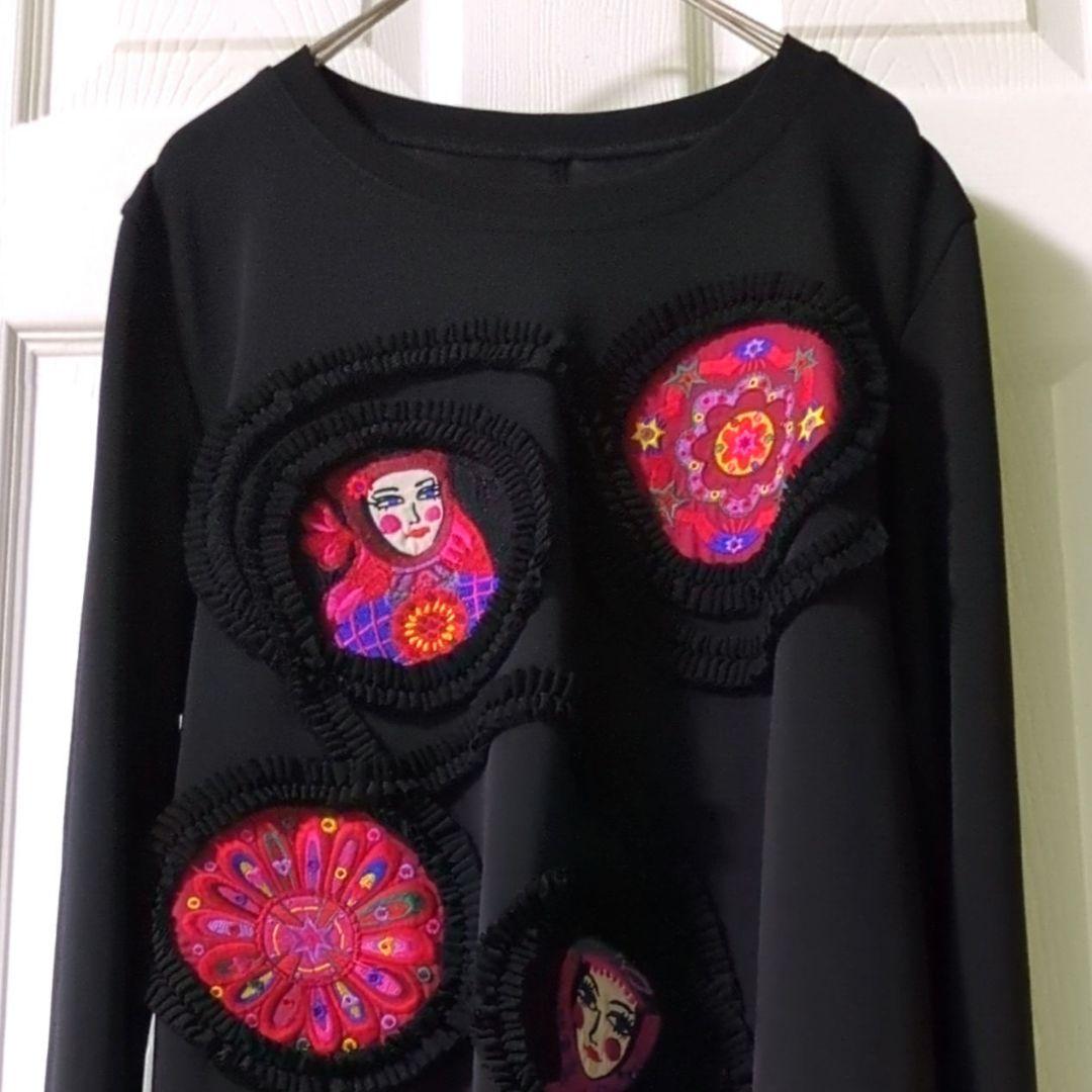 【専用】TOKUKO 1er VOL　チュニック　女性　お花　アップリケ　刺繍