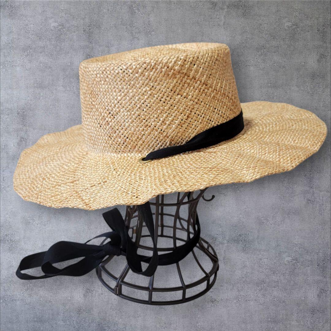 未使用 限定品 ラメゾンドリリス THE FAT HATTER 麦わら帽子 F