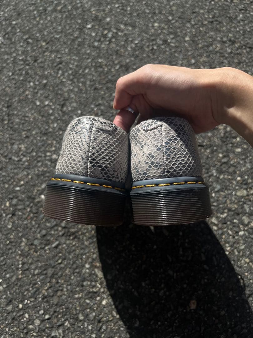 ク*ฅ様 Dr.Martens パイソン柄レザーシューズ