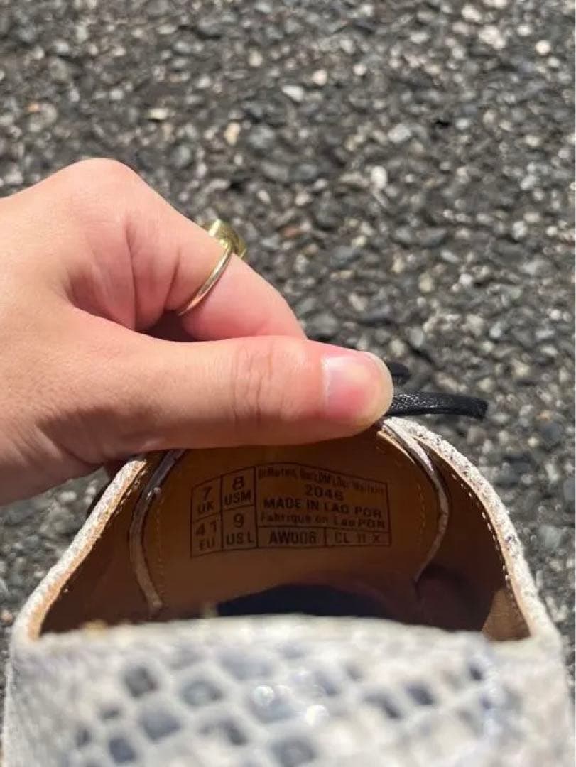 ク*ฅ様 Dr.Martens パイソン柄レザーシューズ