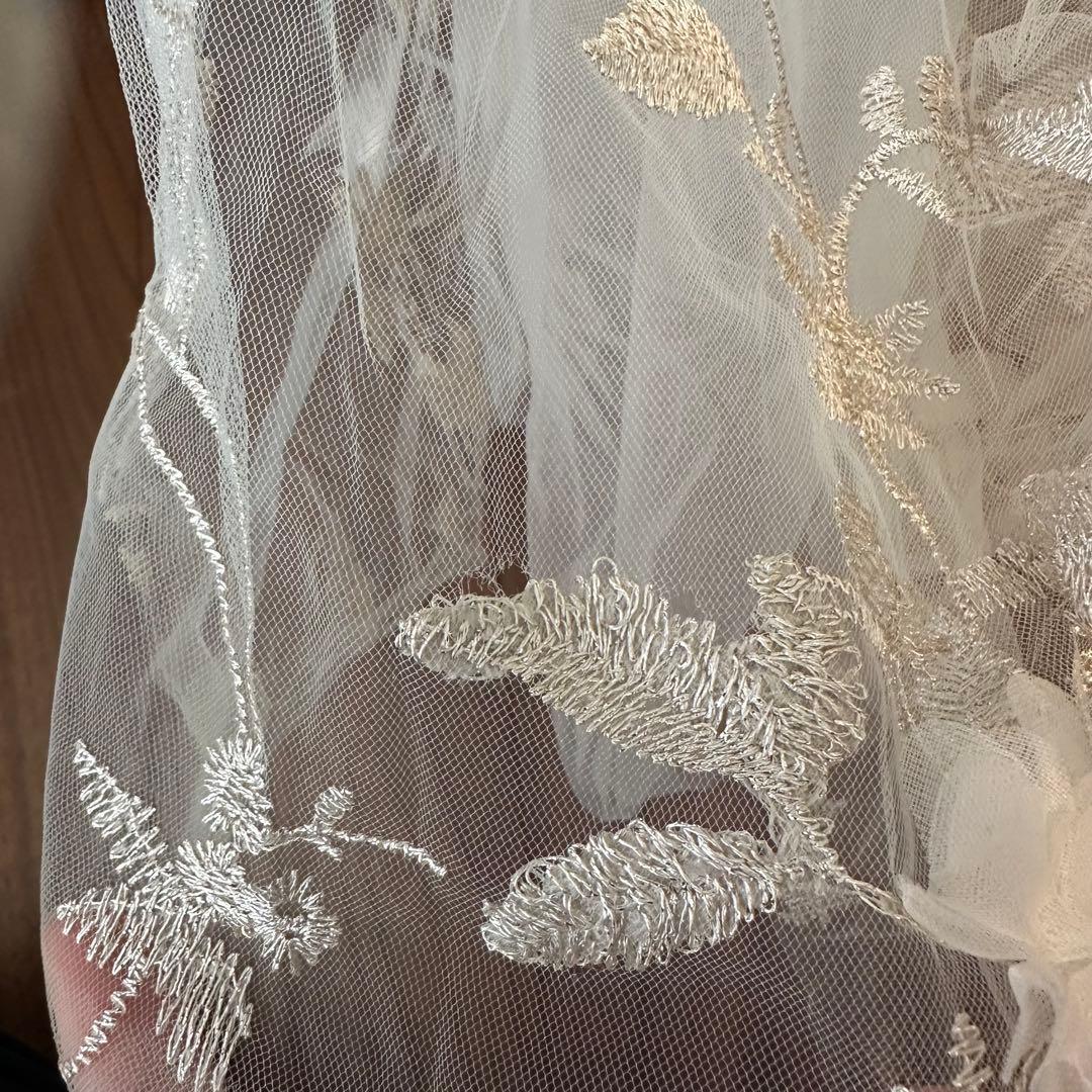 フラワーレース バックVドレス（W245） dressproduction