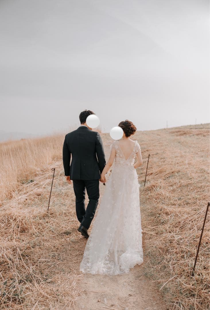 フラワーレース バックVドレス（W245） dressproduction