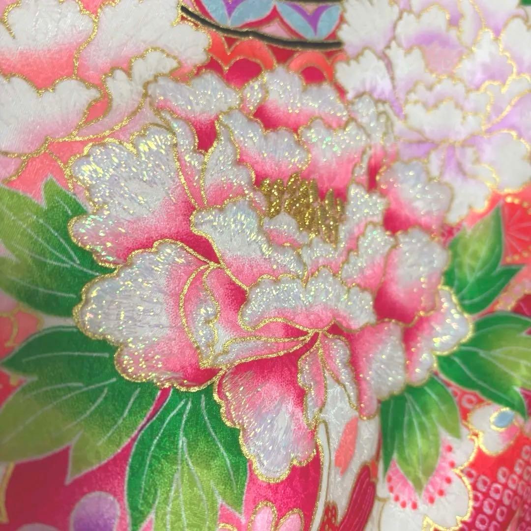 《新品》正絹 華やかな刺繍入❗️お宮参り 産着 祝着 襦袢付 新品たとう紙付 白