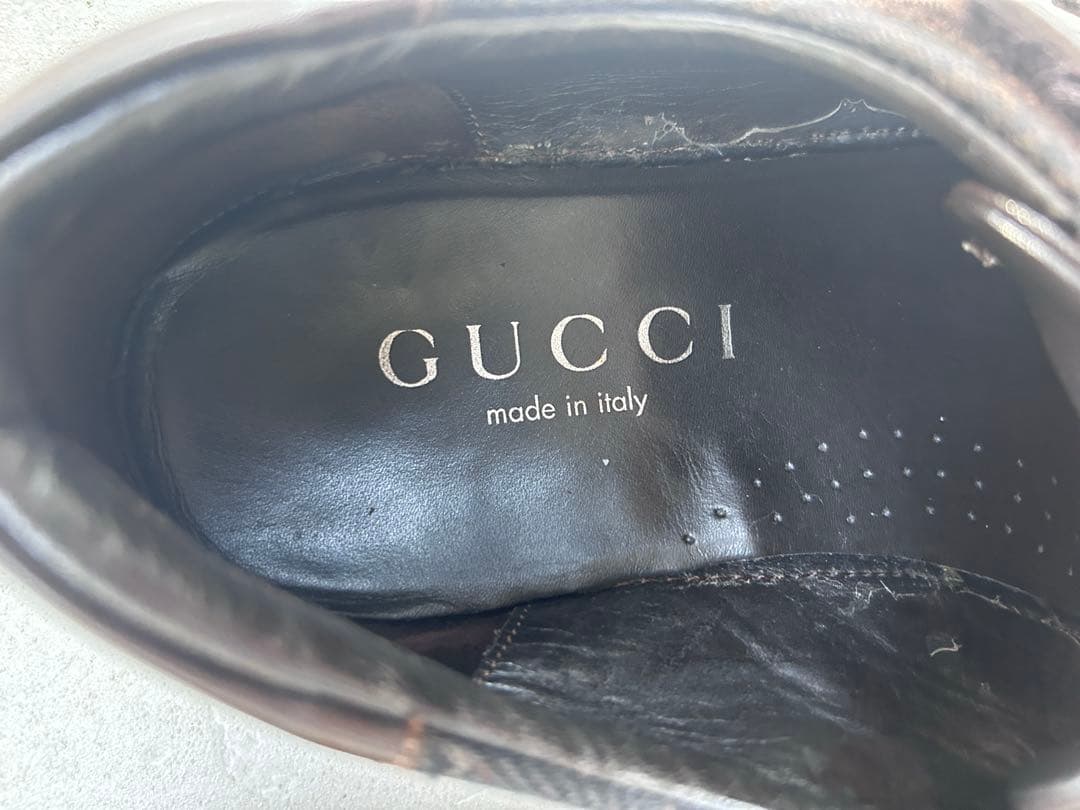 グッチ　シューズ　ビジネス　靴　トムフォード期　GG柄　メンズ42