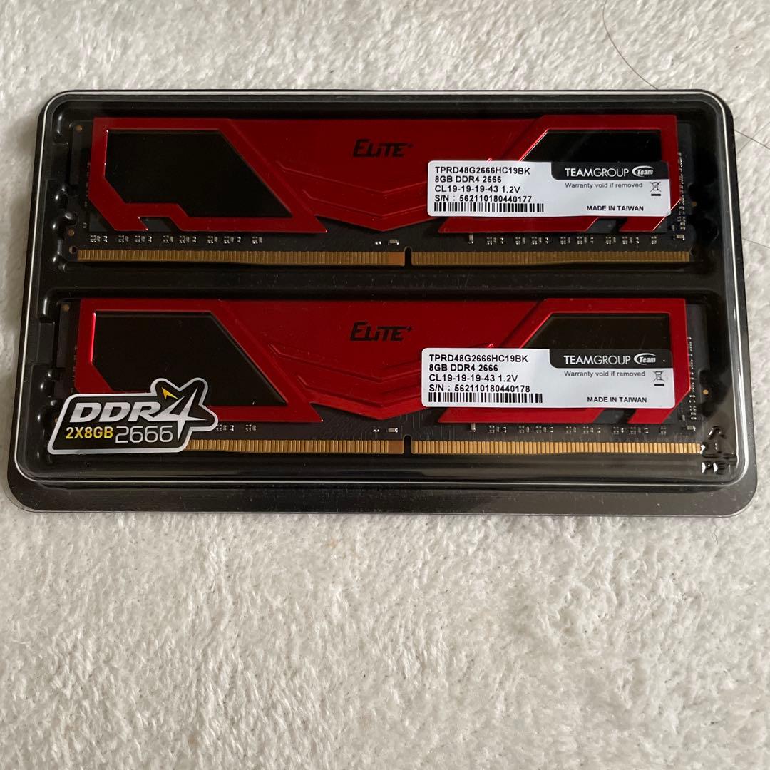 TEAMGROUP DDR4 8GB×2枚 2666MHz