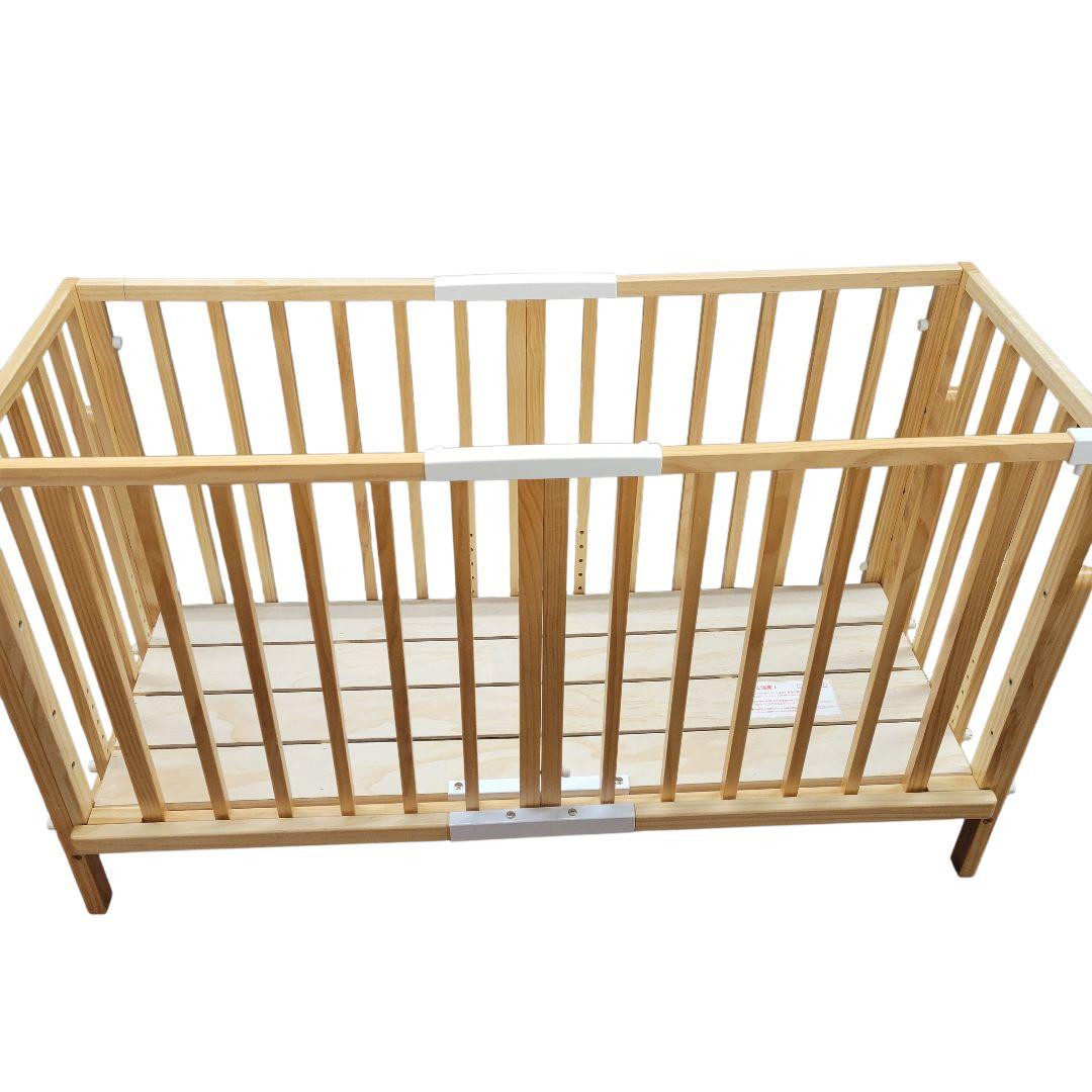 希少 大和屋 YAMATOYA そいねーるIII ベビーベッドNA 木製