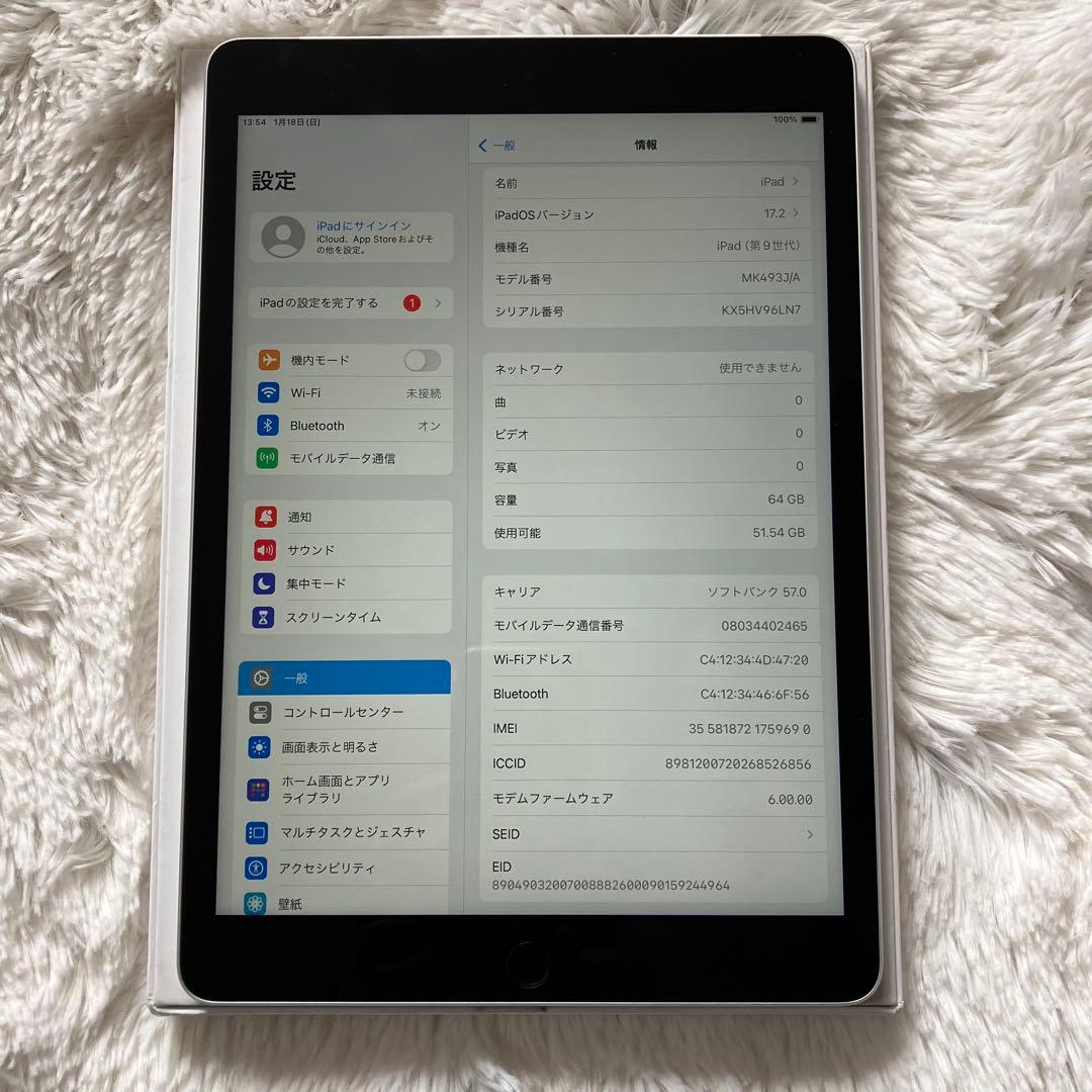 【即購入OK】iPad 第9世代 セルラーモデル【極美品】 #17 【付属品】