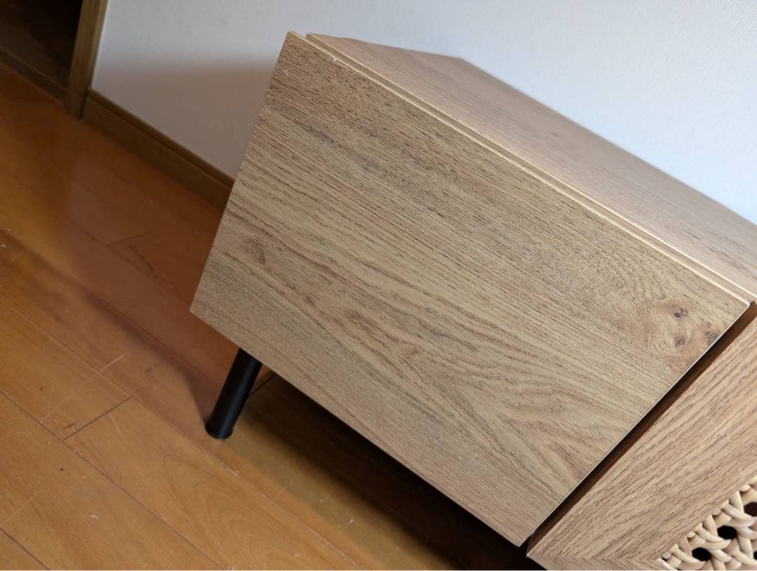 ★るみ★LOWYA ラタン調テレビボード テレビ台 収納棚木製棚