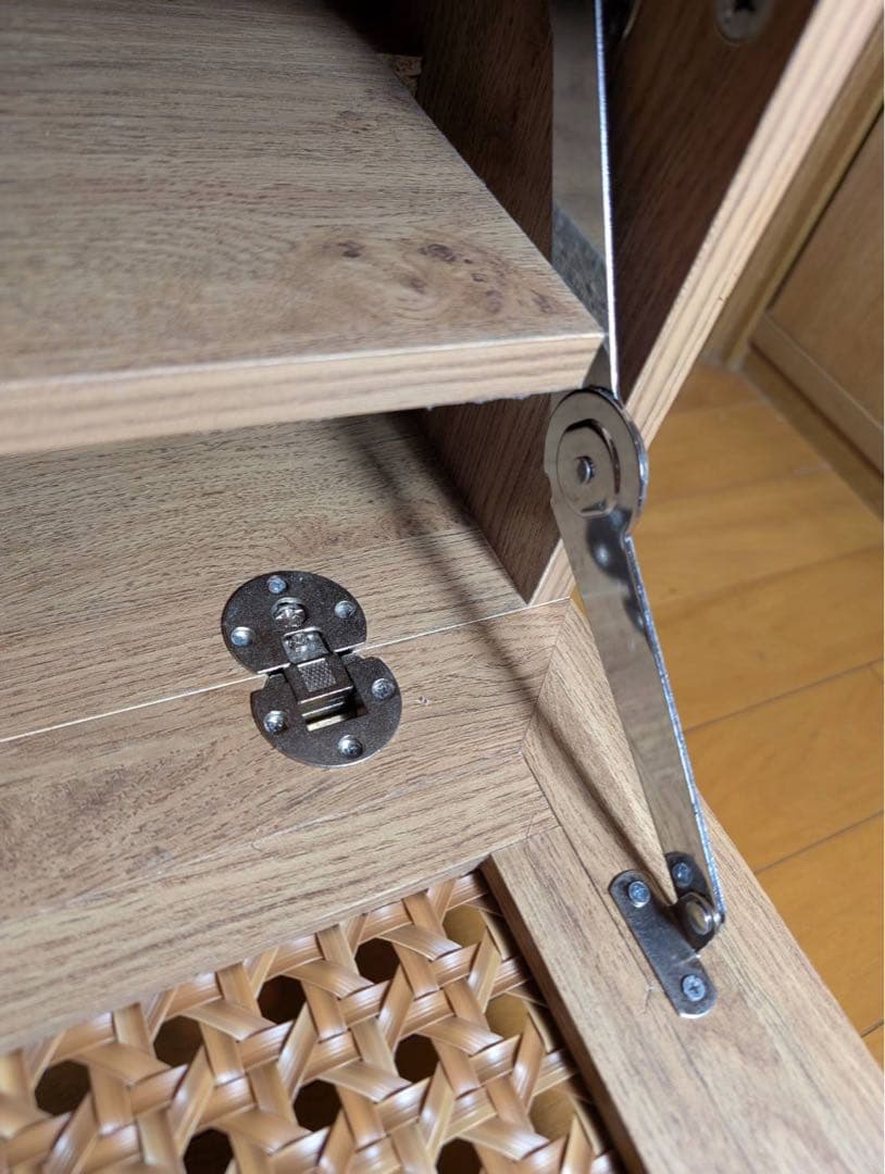 ★るみ★LOWYA ラタン調テレビボード テレビ台 収納棚木製棚