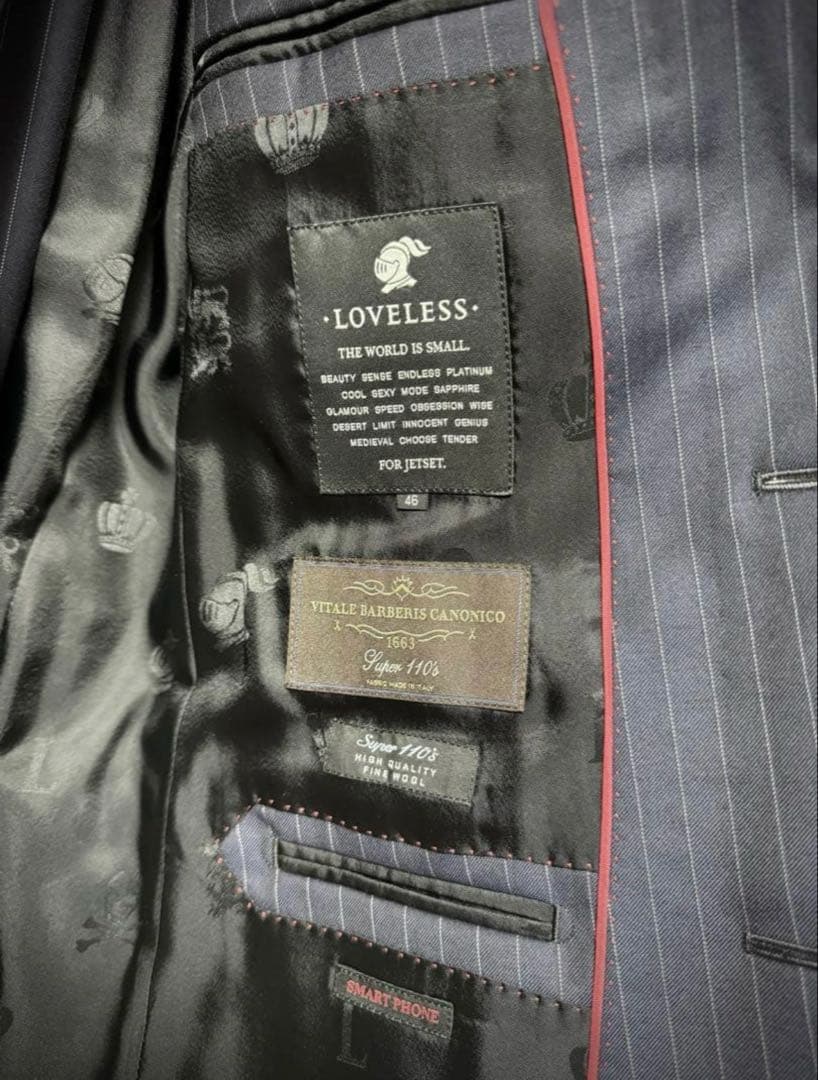 五輪開幕キャンペーン【未使用 新品】ラブレス スーツ［イタリア カノニコ生地］