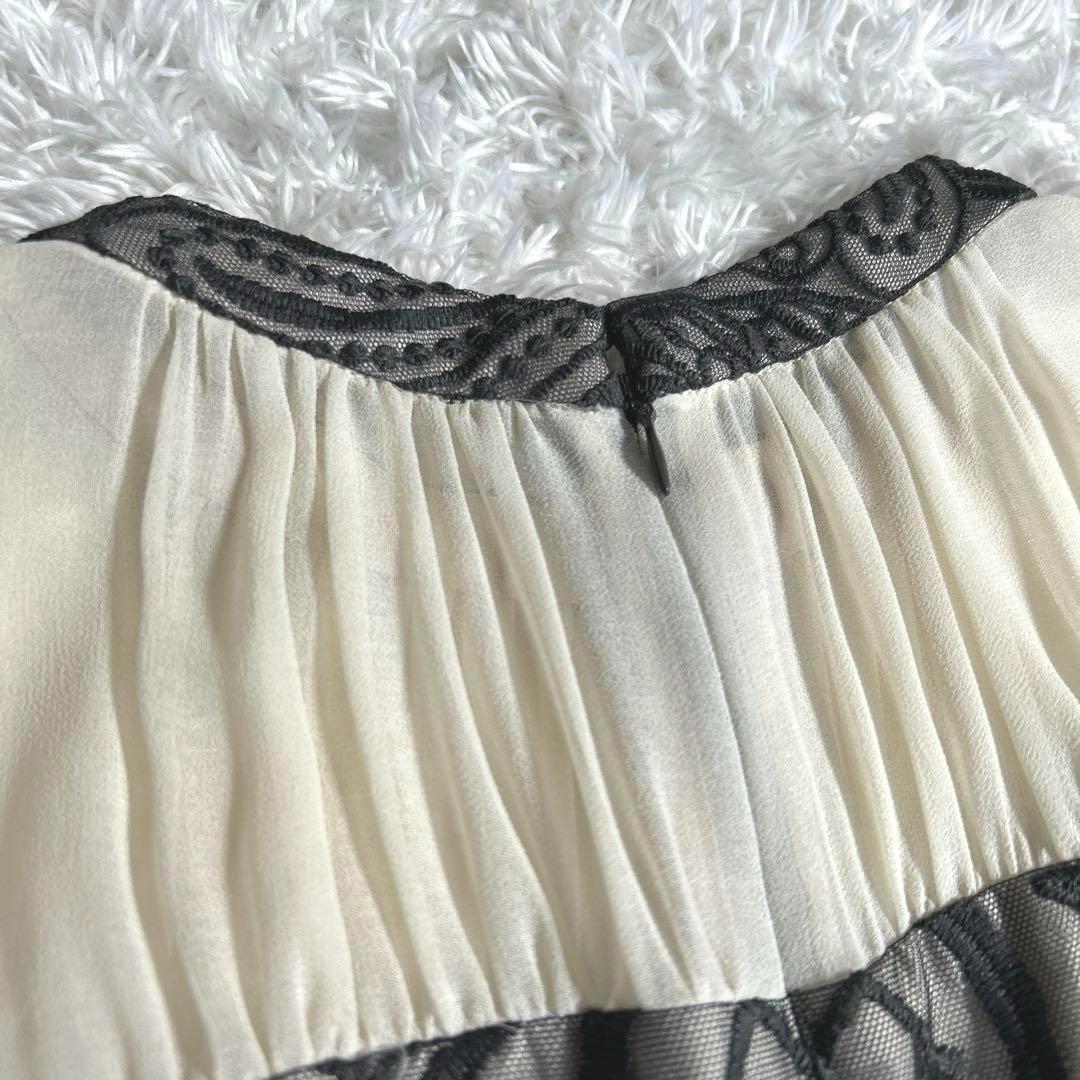 【美品・24SS】　ANDRESD　ダマスクギャザードレス　ワンピース　カーキ