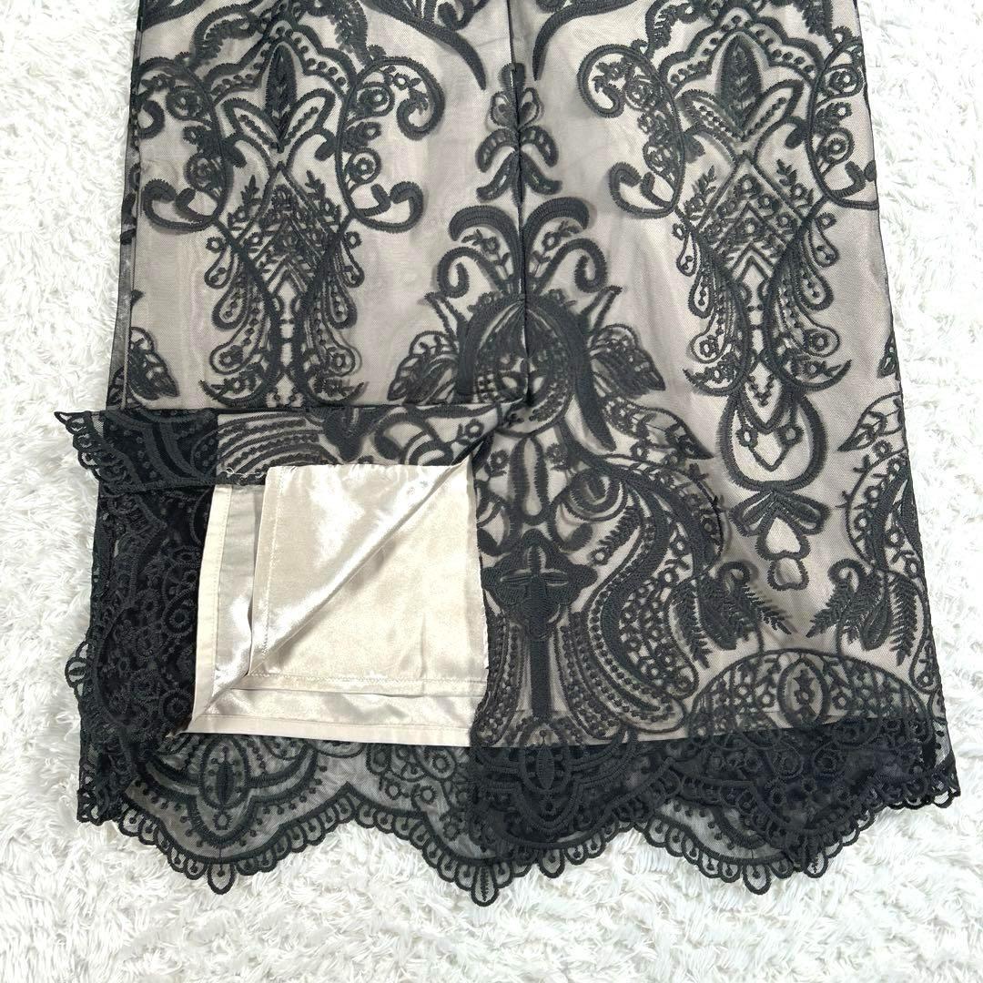 【美品・24SS】　ANDRESD　ダマスクギャザードレス　ワンピース　カーキ