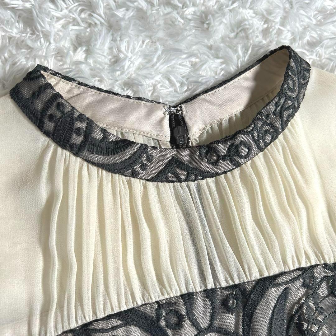 【美品・24SS】　ANDRESD　ダマスクギャザードレス　ワンピース　カーキ