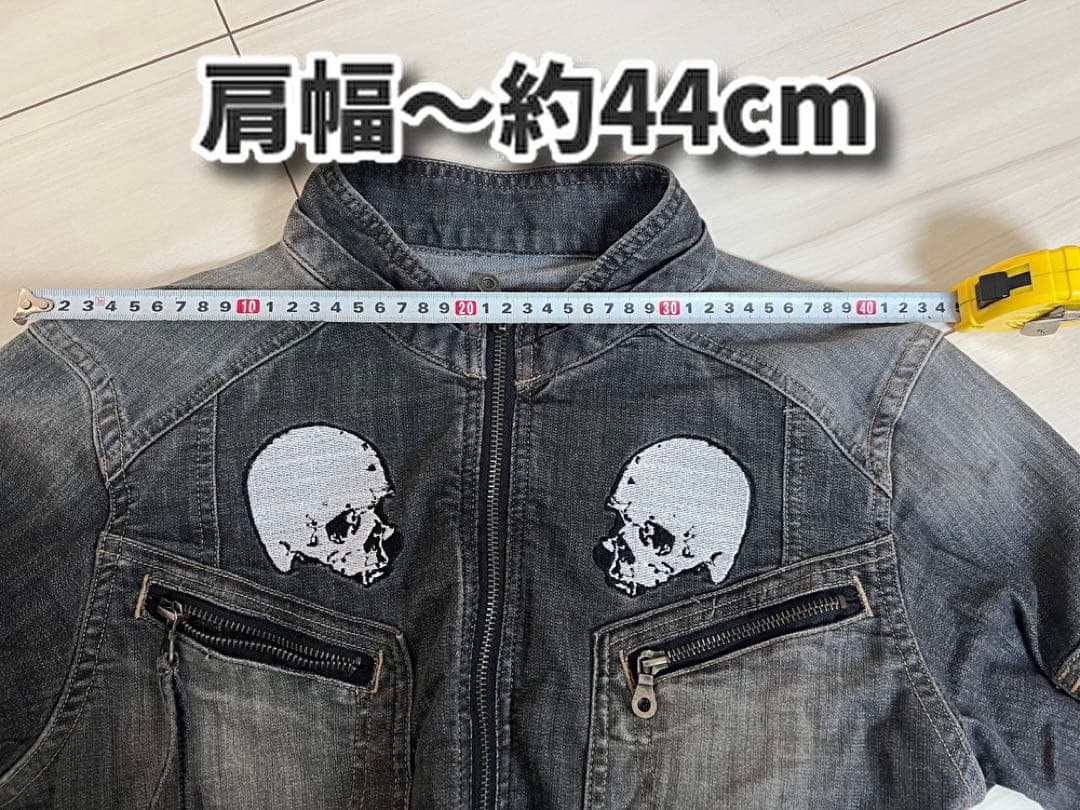 凍りのK 美品 PPFM 入手困難 スカル 刺繍 デニム つなぎ