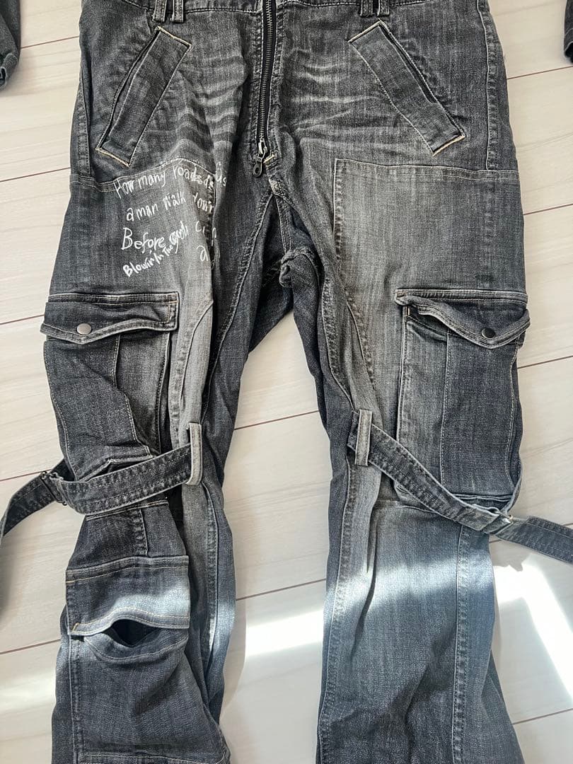 凍りのK 美品 PPFM 入手困難 スカル 刺繍 デニム つなぎ