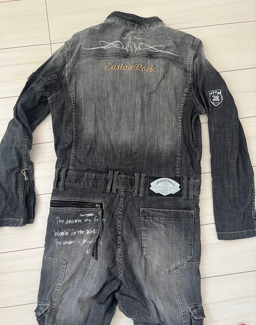 凍りのK 美品 PPFM 入手困難 スカル 刺繍 デニム つなぎ