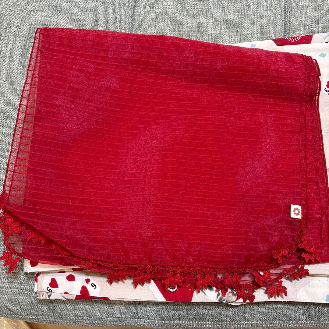 ふりふ　浴衣　帯　兵児帯セット　猫　トランプ