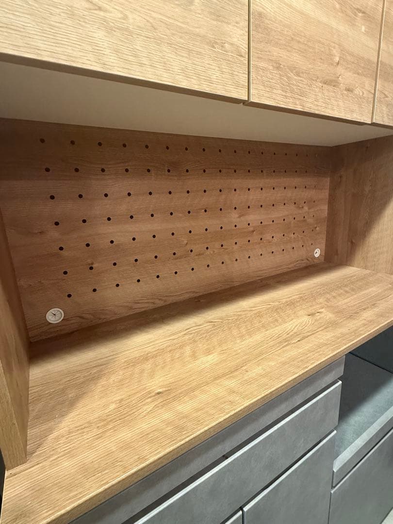 【残り2日】【1/14まで限定】大川家具　モルタル/ナチュラル キッチン収納