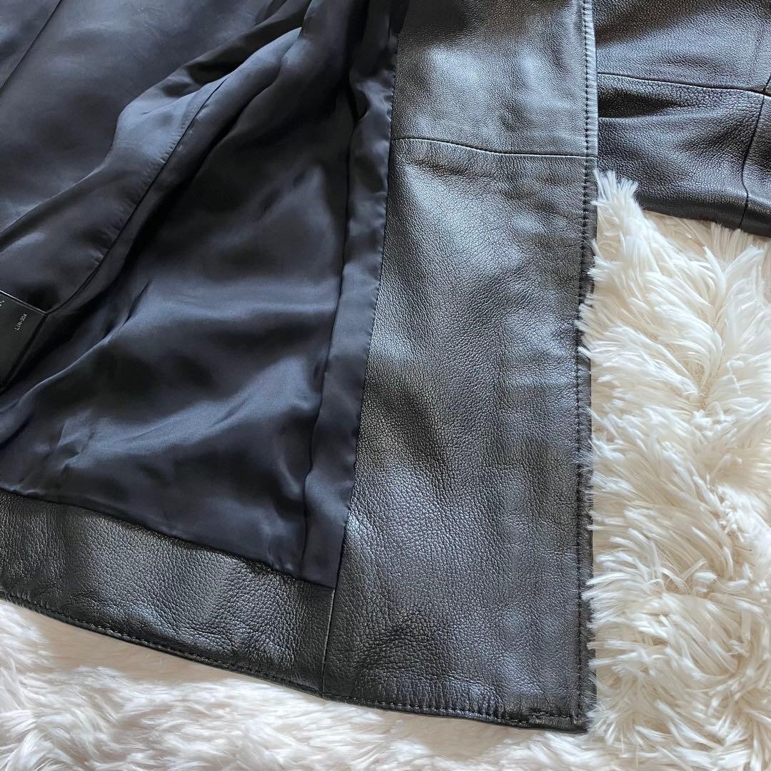 【美品】現行ロゴ　Theory ラムレザー　シングル　ライダースジャケット