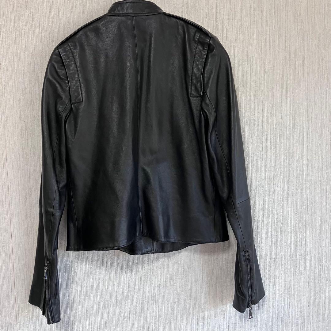 【美品】現行ロゴ　Theory ラムレザー　シングル　ライダースジャケット