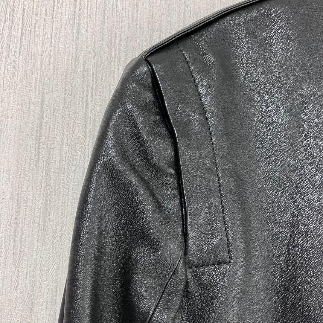 【美品】現行ロゴ　Theory ラムレザー　シングル　ライダースジャケット