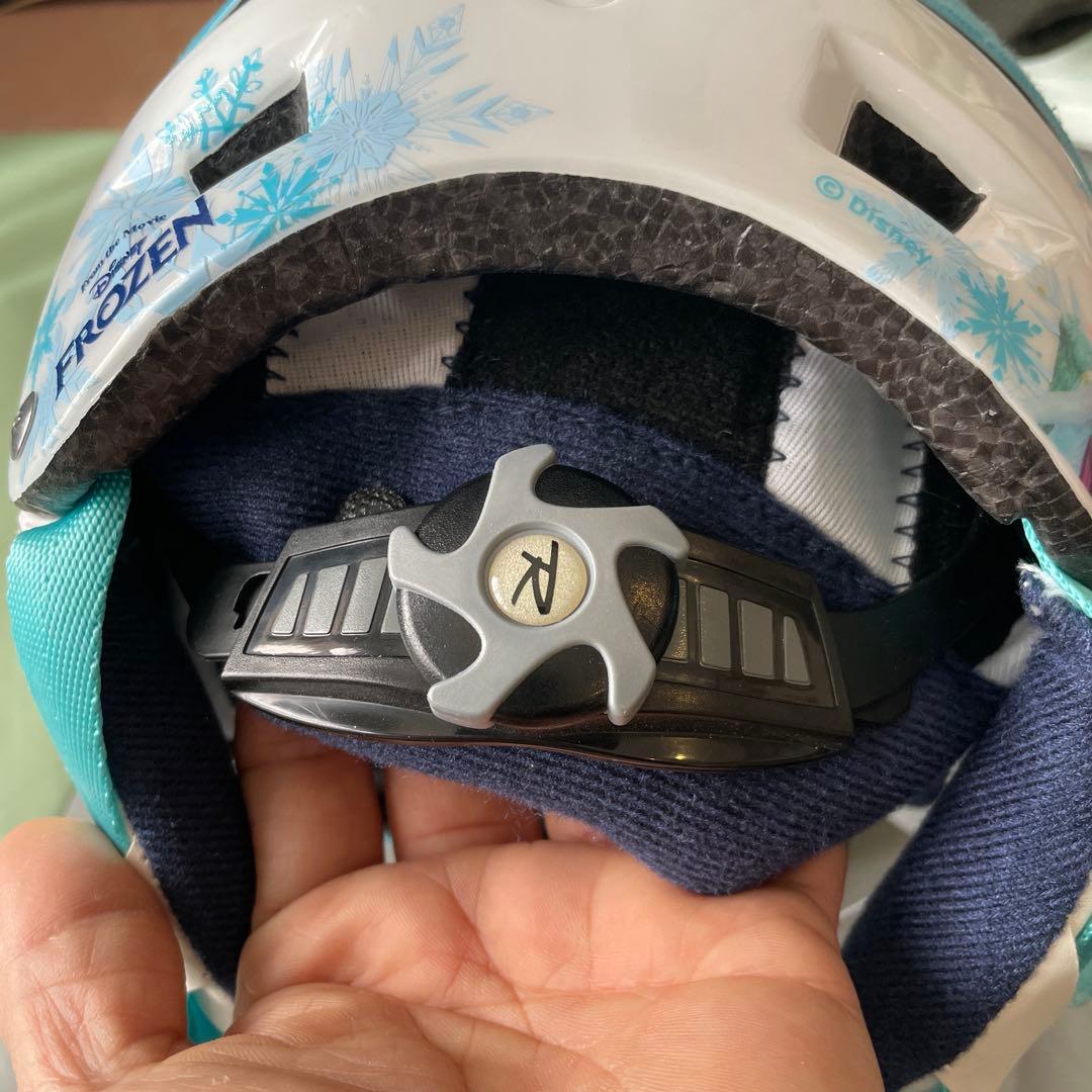 【美品】キッズ ロシニョール アナ雪ヘルメットゴーグルセット一回使用