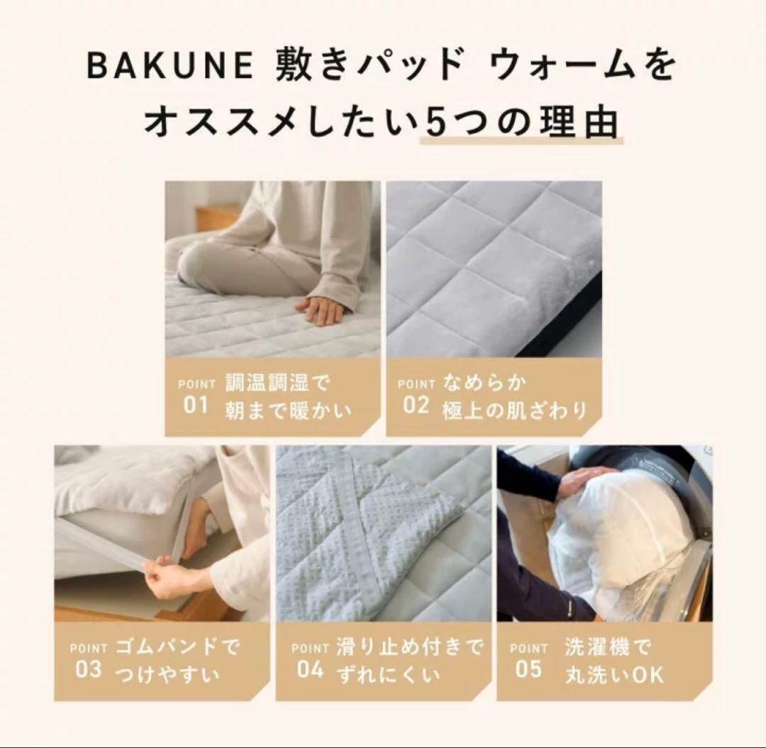 バクネ　TENTIAL Bed Pad Warm ダブル　敷きパッド