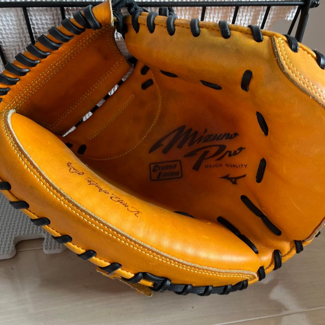 【yo_40  】Mizuno Pro 軟式グローブ オレンジ