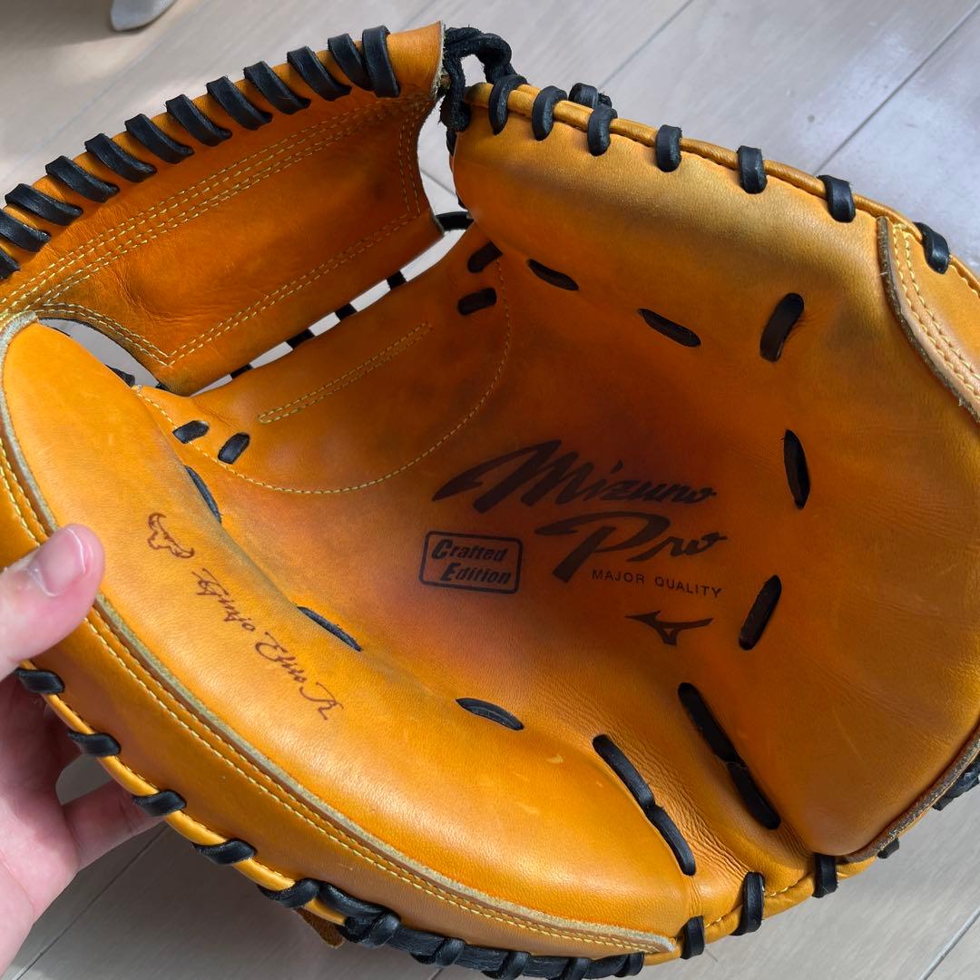 【yo_40  】Mizuno Pro 軟式グローブ オレンジ