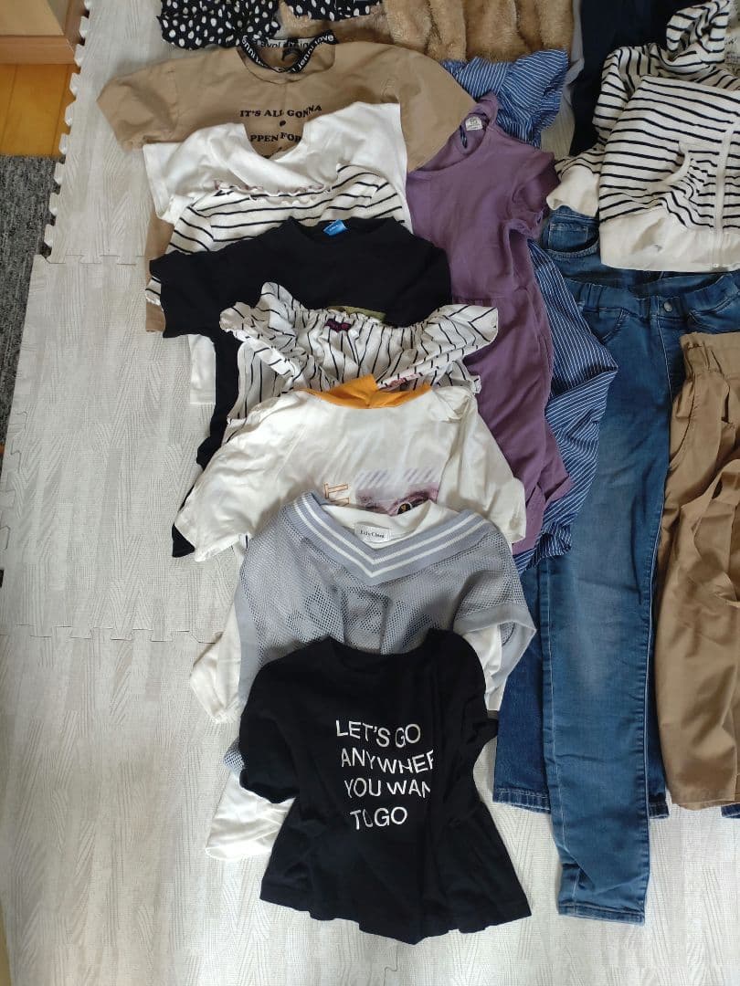 150cm女児服まとめ売り　半袖、長袖シャツ、ズボン