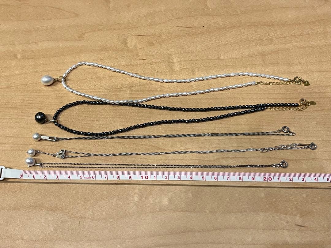 パール　ネックレス　田崎　ミキモト　天使の卵　シルバー　黒蝶　オニキス